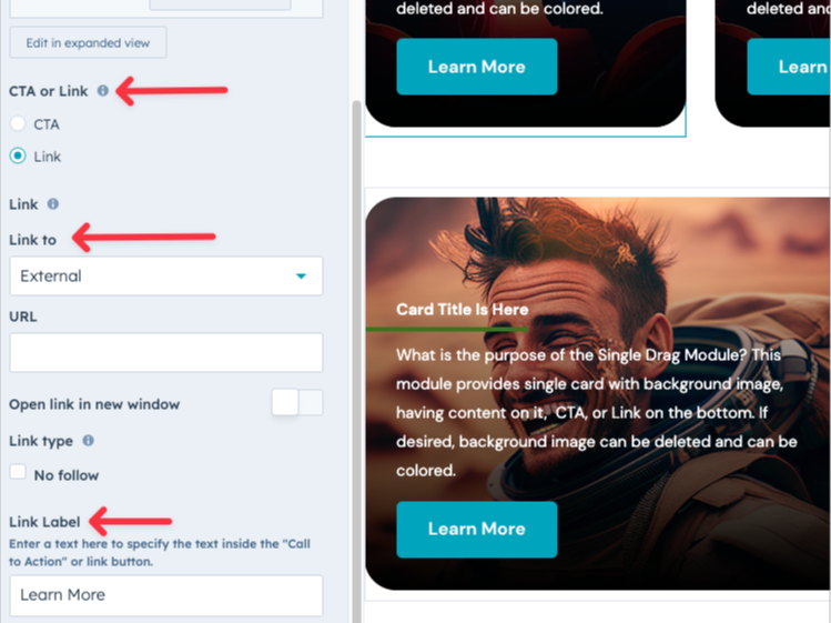 Call-to-Action or Link: